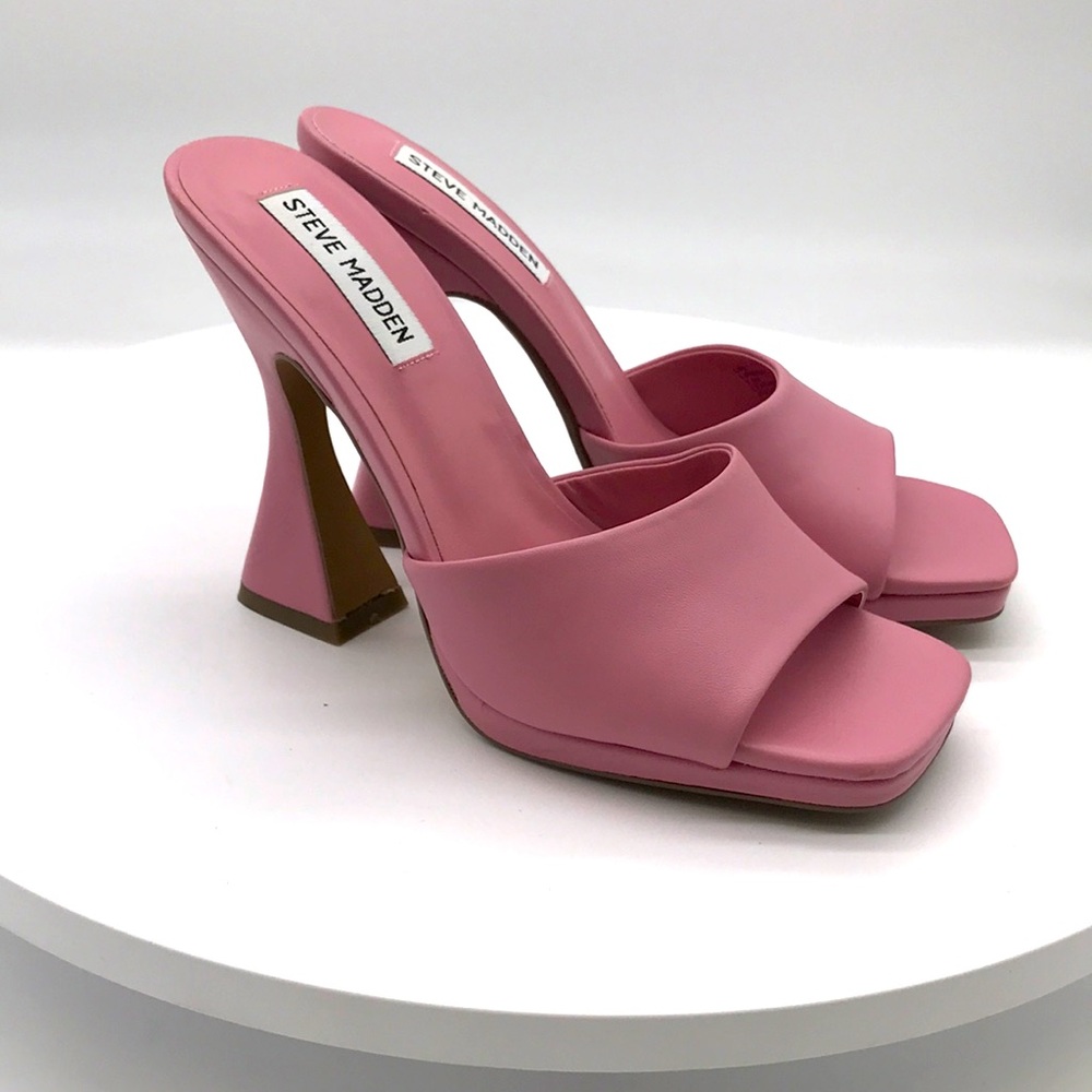Steve Madden Pink Platform Slide Sandals size 7.5 US